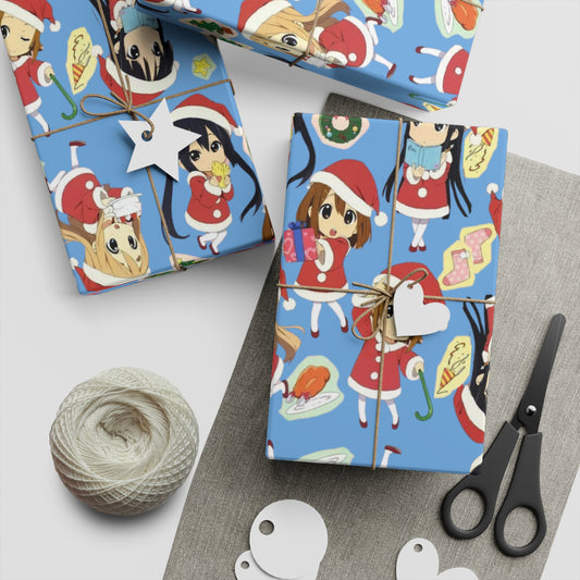 Anime Holiday Gift Wrapping Paper Sheets - Cheerful Design for Christmas and Special Occasions